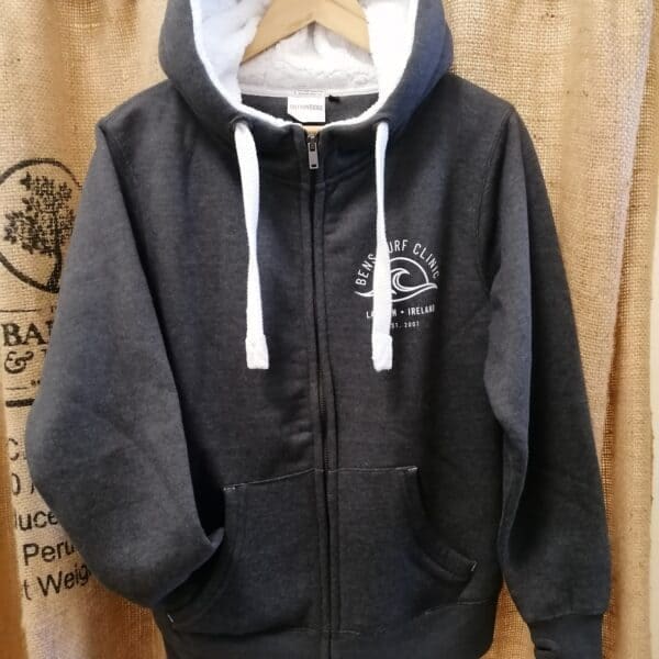 grey zip hoodie BSC